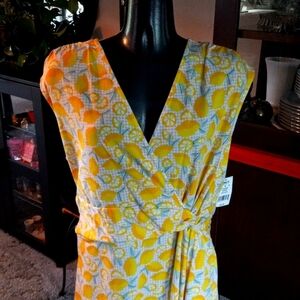 NWT Lands End Lemon Spring/Summer Dress